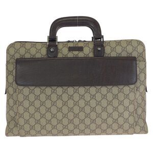 Gucci GG Supreme Canvas Leather Briefcase